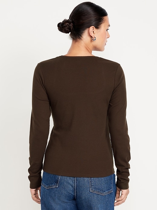 Image number 6 showing, Long-Sleeve Square-Neck Top