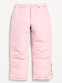 Image number 1 showing, Water-Resistant Snow Pants for Girls