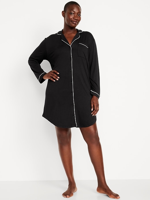 Image number 5 showing, Long-Sleeve Knit Sleep Shirt