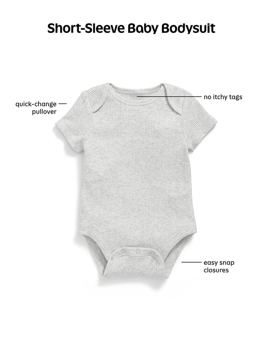 Image number 3 showing, Unisex Rib-Knit Bodysuit for Baby