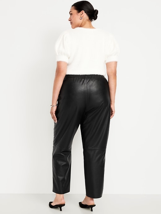 Image number 6 showing, High-Waisted Billie Faux-Leather Ankle Trouser