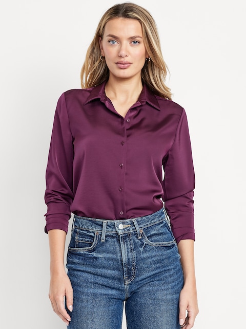 Chemisier en satin - Prune Parasidiaque