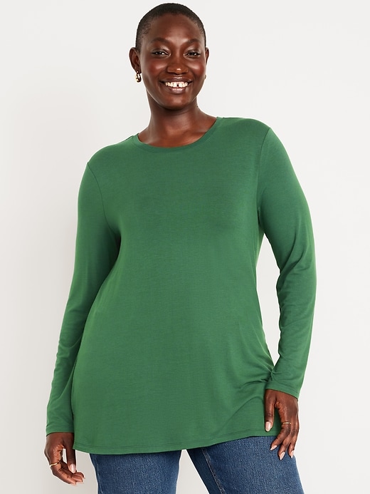 Image number 4 showing, Luxe Long-Sleeve Crew-Neck Tunic