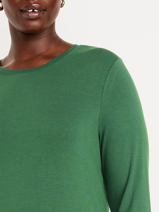 Image number 3 showing, Luxe Long-Sleeve Crew-Neck Tunic