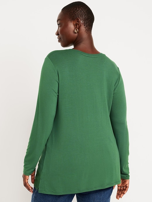Image number 5 showing, Luxe Long-Sleeve Crew-Neck Tunic