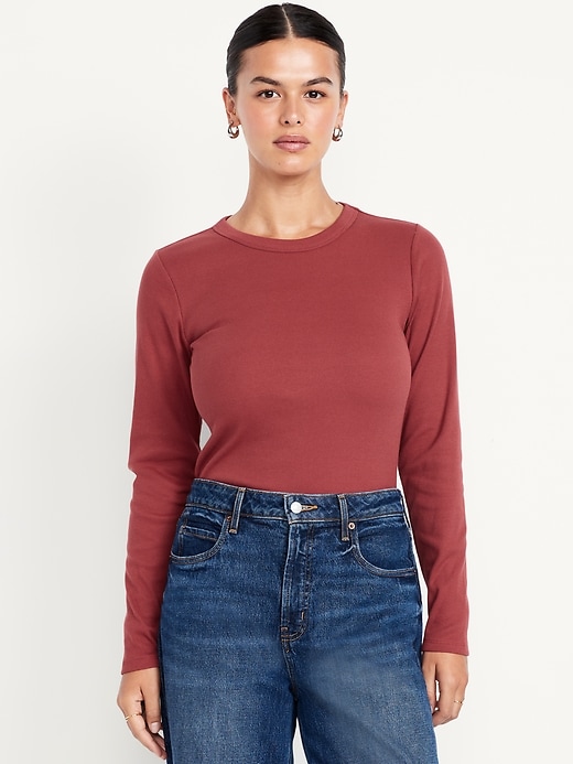 Image number 4 showing, Snug Long-Sleeve Crew-Neck T-Shirt