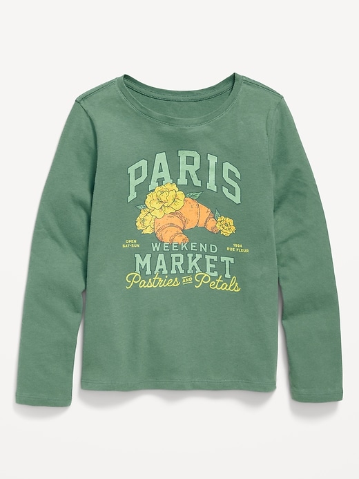 View large product image 1 of 1. Long-Sleeve Graphic T-Shirt for Girls