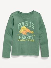 Image number 1 showing, Long-Sleeve Graphic T-Shirt for Girls