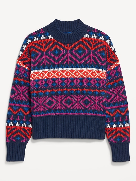L'image numéro 5 présente Chandail à col montant SoSoft à motif jacquard