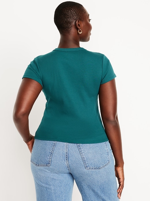 L'image numéro 6 présente T-shirt moulant à logo imprimé