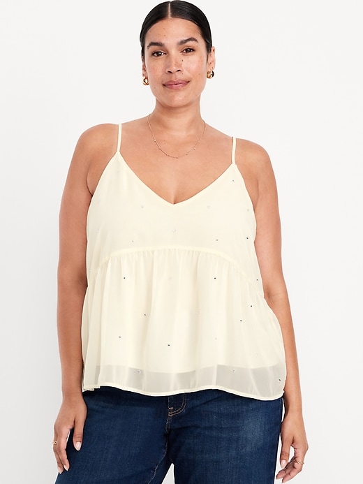 Image number 7 showing, Embellished Cami Peplum Top