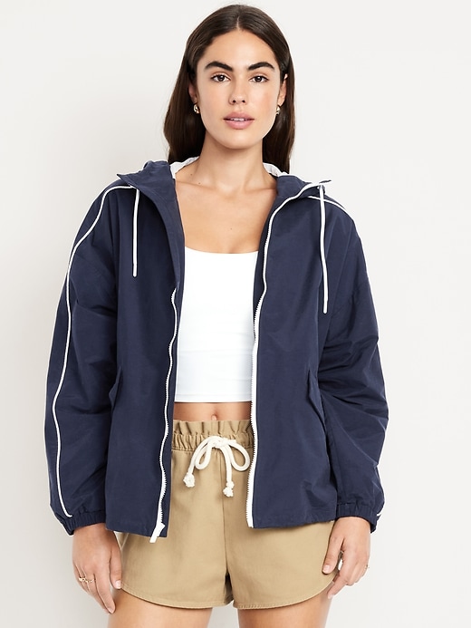 Image number 1 showing, Hooded Zip Windbreaker