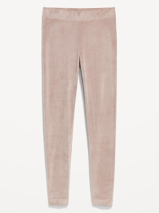 L'image numéro 3 présente Legging tendance à taille haute en velours, longueur cheville