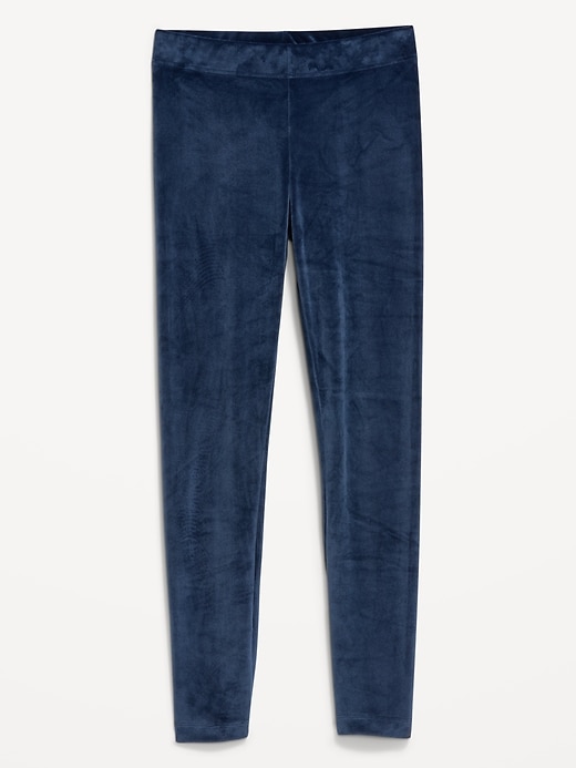 Image number 3 showing, High-Waisted Velour Fashion Ankle Leggings