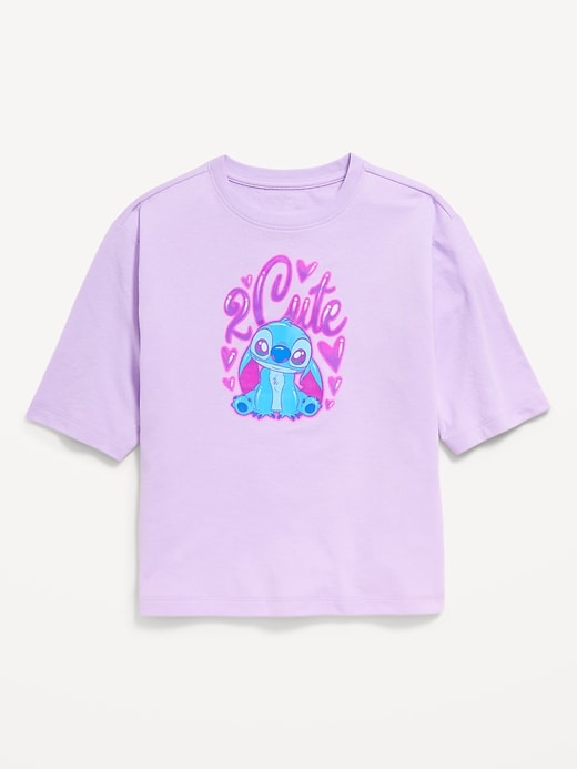 View large product image 1 of 2. Disney© Stitch Graphic T-Shirt for Girls