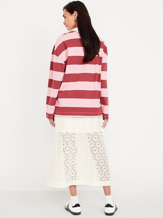 Image number 3 showing, High-Waisted Lace Midi Skirt