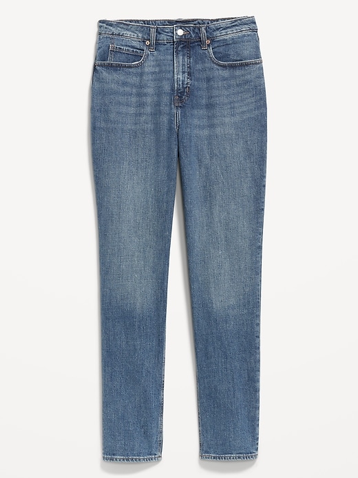 Image number 3 showing, Curvy Extra High-Waisted Straight Jeans