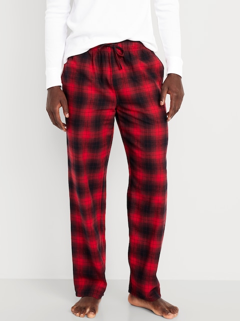 Pantalon de pyjama en flanelle pour homme - Grands Carreaux Rouges Et Noirs