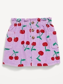 Image number 1 showing, Printed Corduroy Pocket Skirt for Toddler Girls