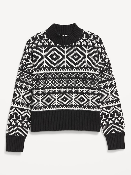 Image number 5 showing, SoSoft Mock-Neck Fair Isle Sweater