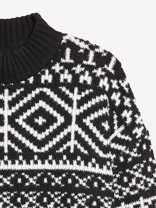 Image number 6 showing, SoSoft Mock-Neck Fair Isle Sweater