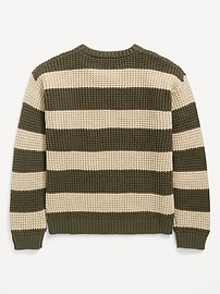 Image number 3 showing, Loose Striped Crew-Neck Sweater for Boys