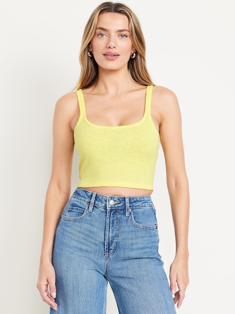 Cropped Pointelle Cami Top - It Butter Be