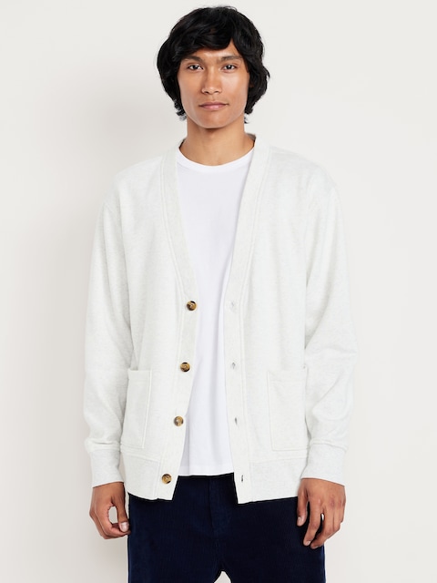 Cardigan en tricot de molleton
