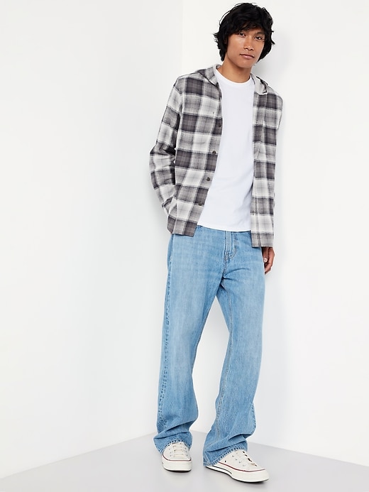 Image number 3 showing, Hooded Plaid Flannel Shirt