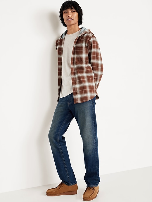 Image number 3 showing, Hooded Plaid Flannel Shirt