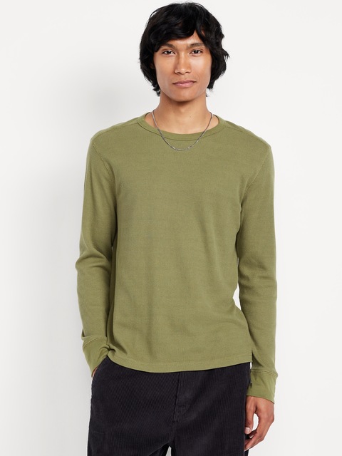 Waffle-Knit T-Shirt - Willow Tree