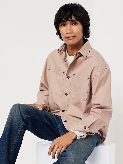 Image number 3 showing, Oversized Canvas Workwear Shacket