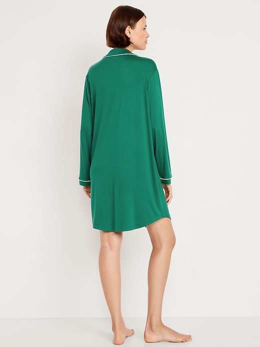 Image number 2 showing, Long-Sleeve Knit Sleep Shirt