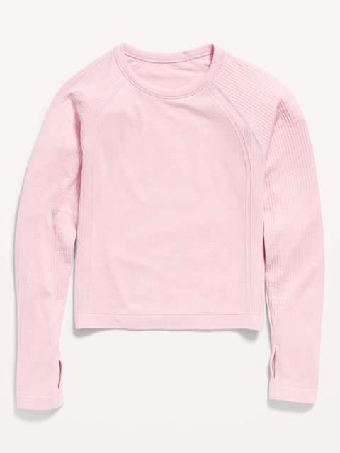 Fitted Seamless Performance Top for Girls - Fairytale Rose