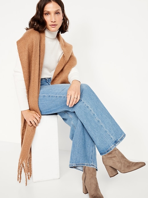 Image number 2 showing, Faux-Suede Heeled Boots for Women