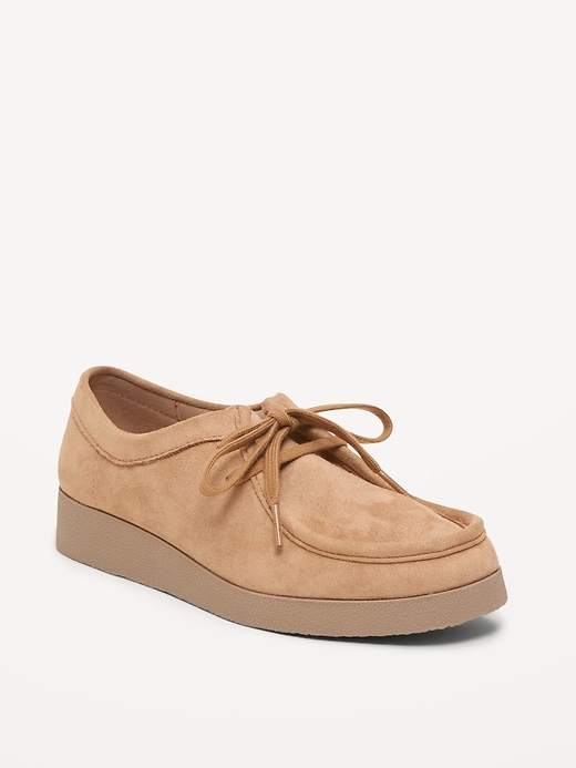 Image number 1 showing, Faux-Suede Derby Boots for Women