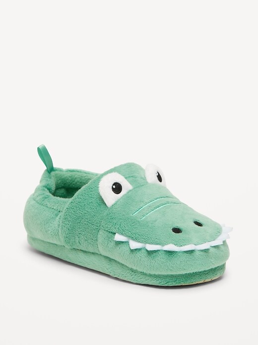 Image number 1 showing, Unisex Velour Critter Slippers for Toddler