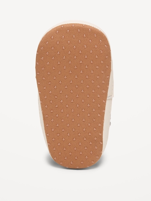 Image number 4 showing, Faux-Leather Sherpa Booties for Baby