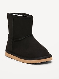 Image number 1 showing, Faux-Suede Faux-Fur Lined Boots for Toddler Girls