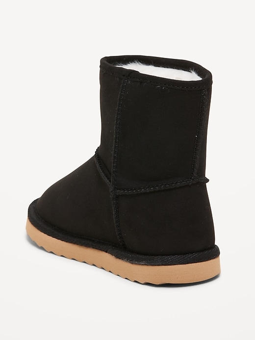 Image number 3 showing, Faux-Suede Faux-Fur Lined Boots for Toddler Girls