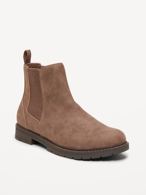 Chelsea Boots for Men - Faux-Suede Brown