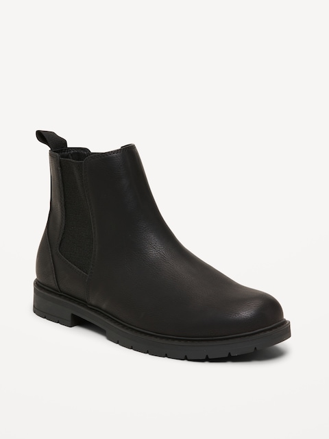 Chelsea Boots for Men - Faux-Leather Black