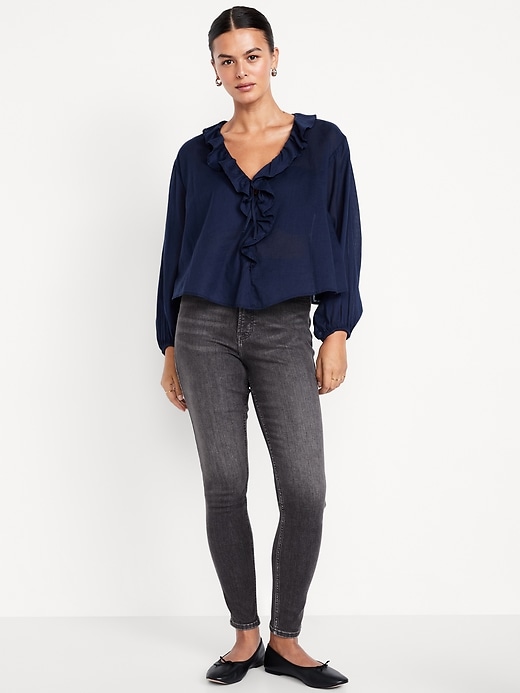 Image number 6 showing, Extra High-Waisted Rockstar 360° Stretch Super-Skinny Jeans