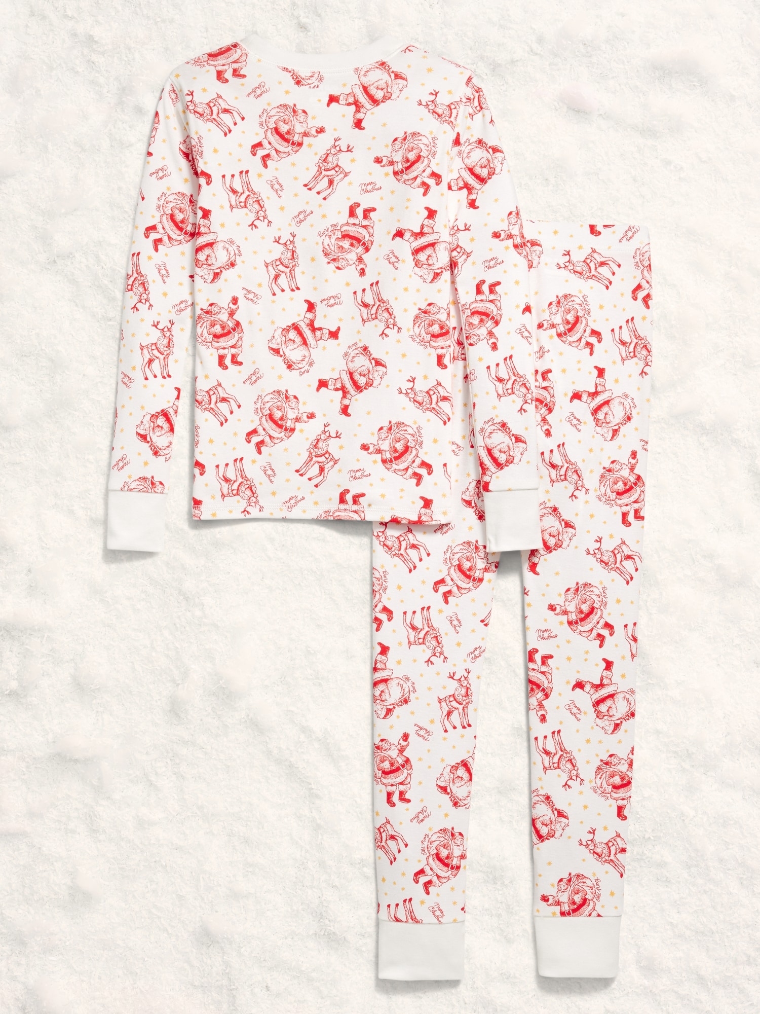 Gender-Neutral Snug-Fit Graphic Pajama Set for Kids