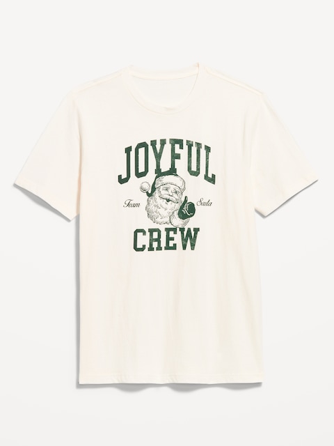 T-shirt à imprimé des Fêtes - Imprimé « Sleigh All Day » (Blanc)