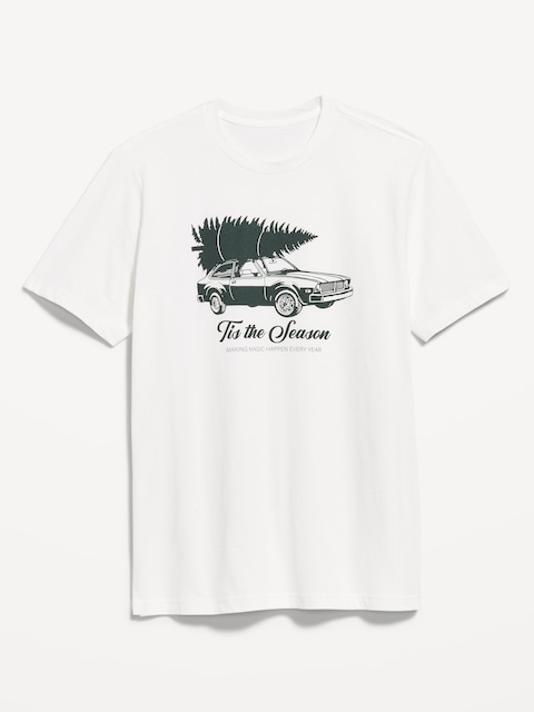 T-shirt à imprimé des Fêtes - Lys Blanc