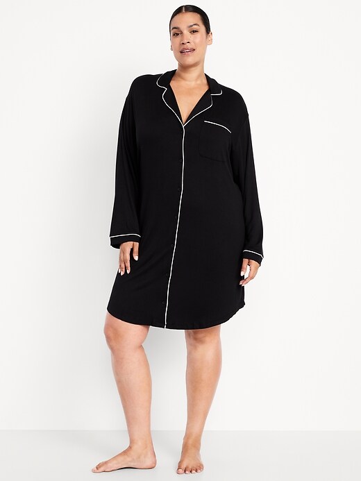 Image number 7 showing, Long-Sleeve Knit Sleep Shirt