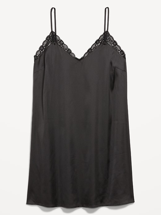 Image number 4 showing, Lace-Trim Satin Nightgown