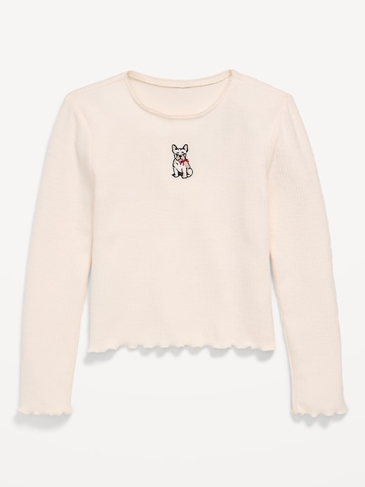 L'image numéro 1 présente T-shirt UltraConfo à manches longues et à imprimé pour fille