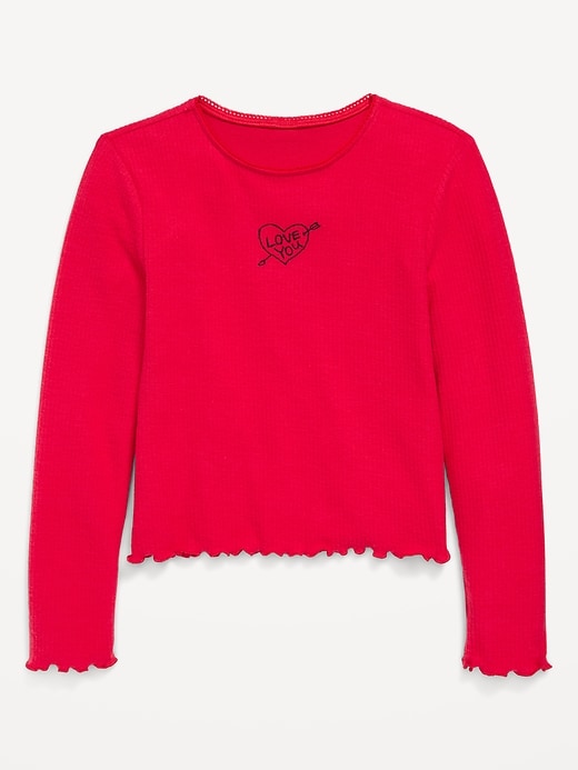 L'image numéro 1 présente T-shirt UltraConfo à manches longues et à imprimé pour fille